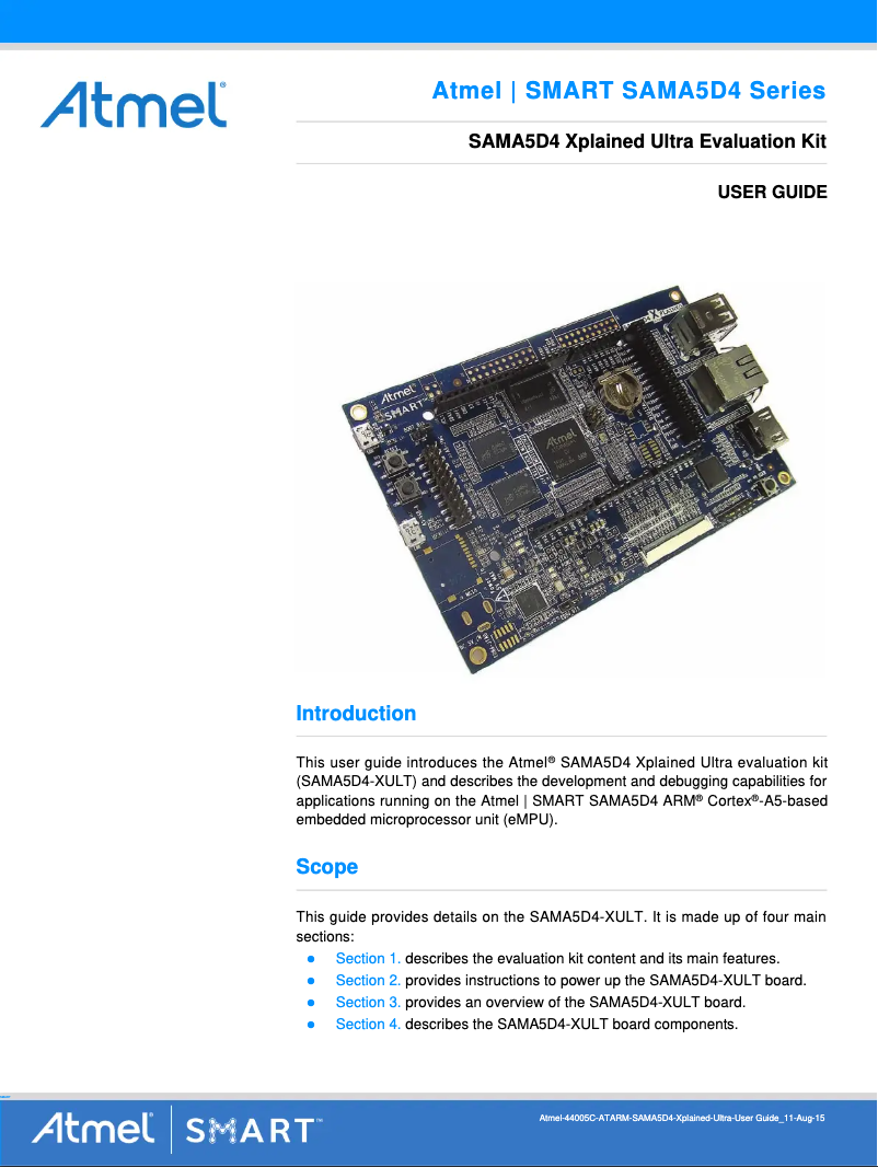 Page 1 de la notice Manuel utilisateur Microchip ATSAMA5D42