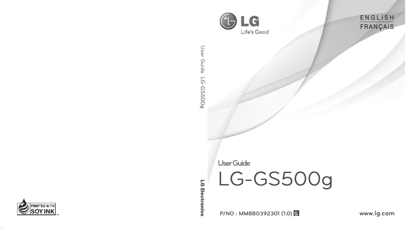 Page n°1 - Manuel utilisateur LG GS500