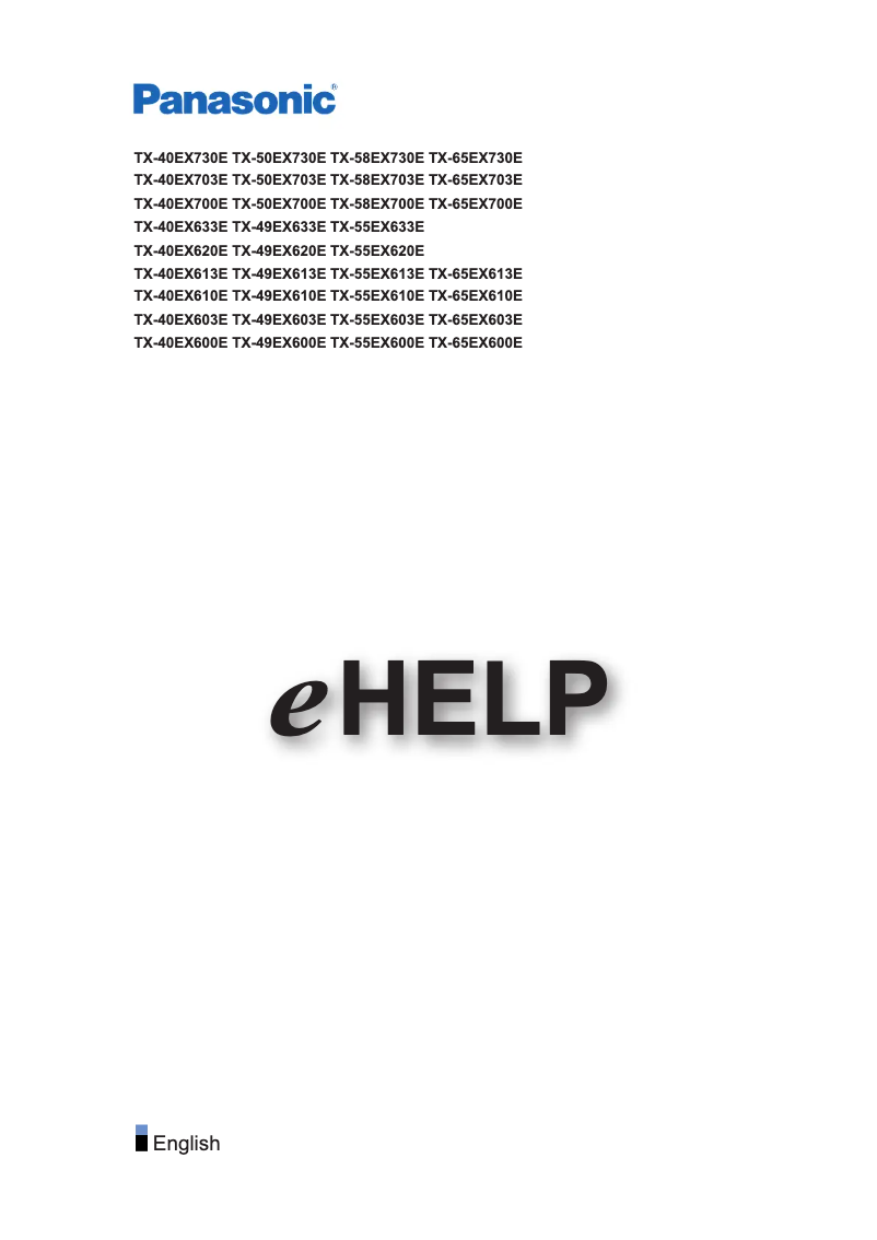 Page 1 of the manual User Manual Panasonic TX-49EX633E