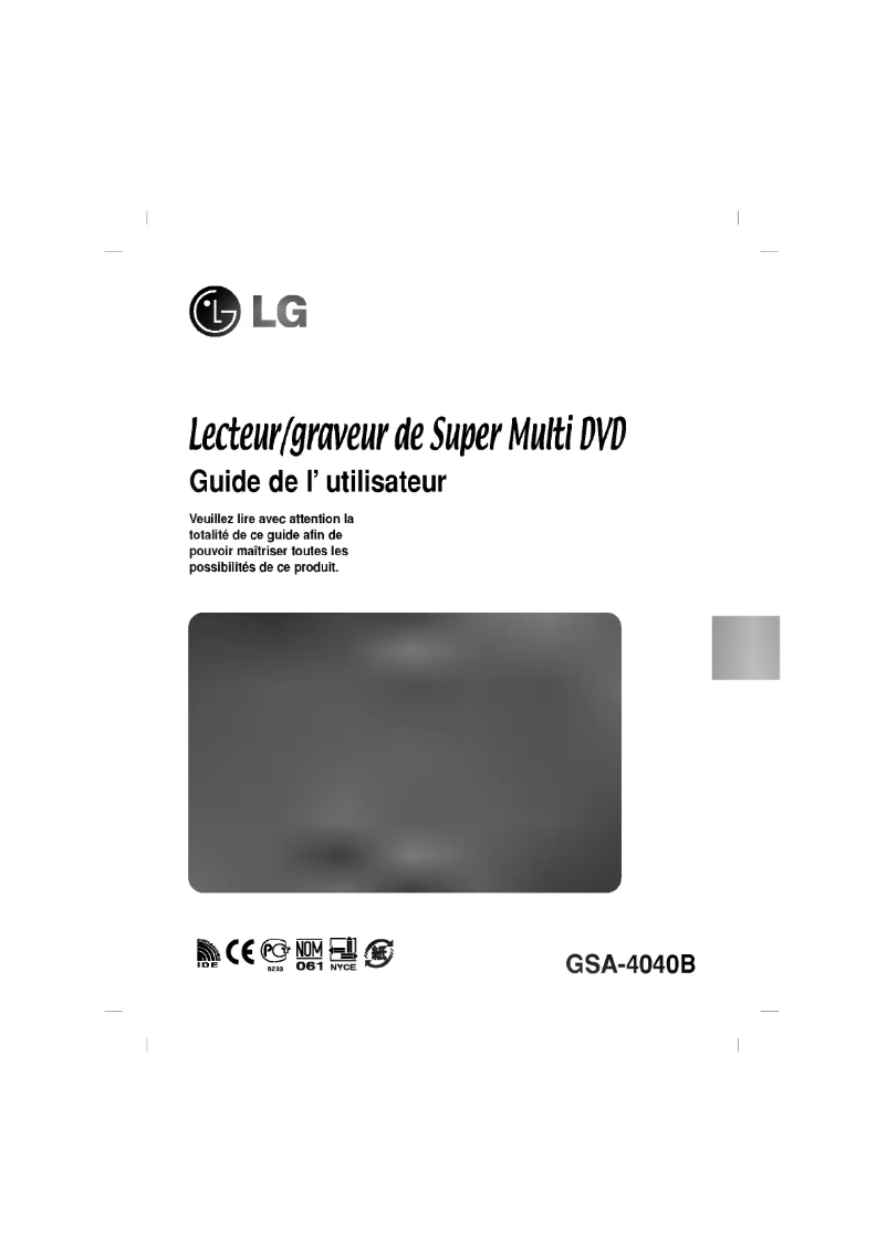 Page 1 de la notice Manuel utilisateur LG GSA-4040B