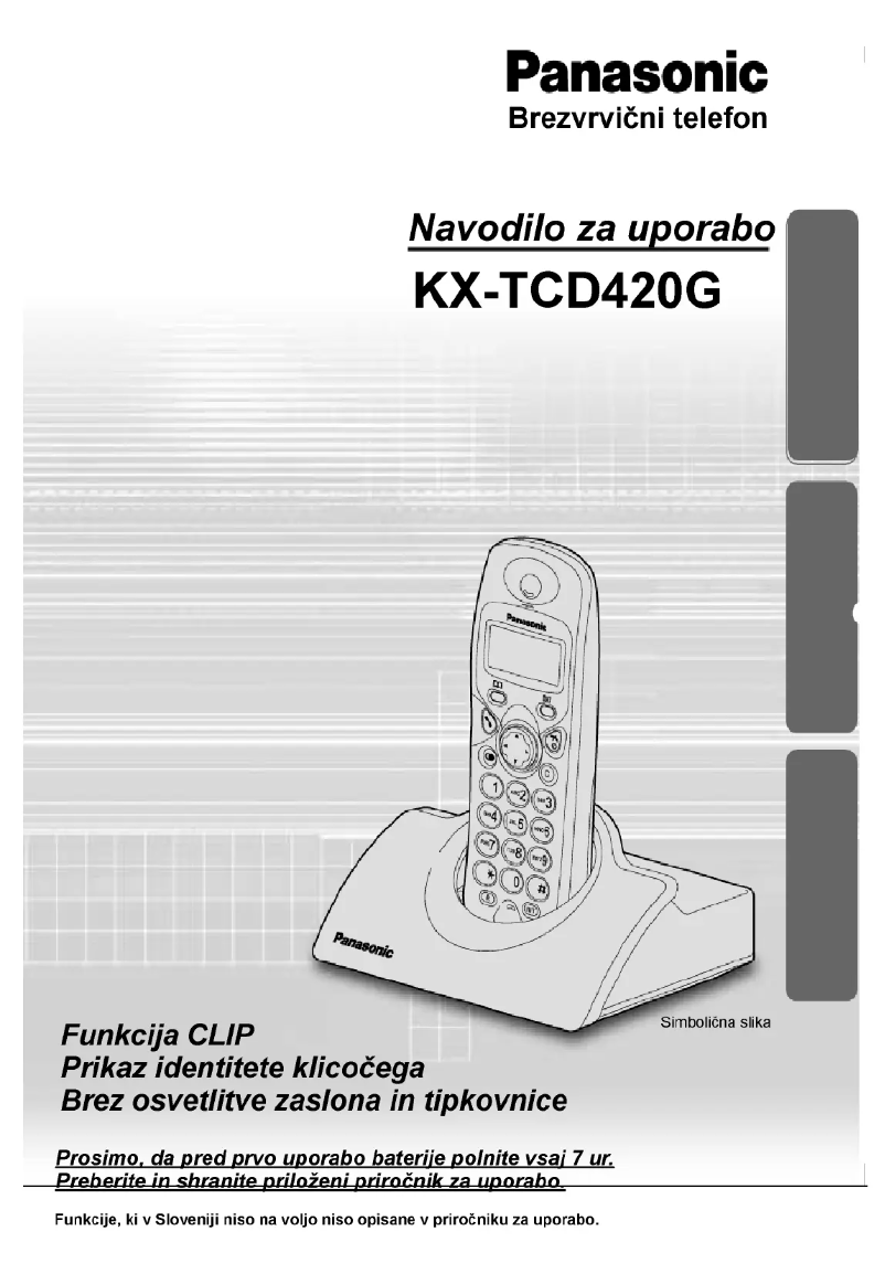 Imagen de la primera página del manual del dispositivo KX-TCD420GS