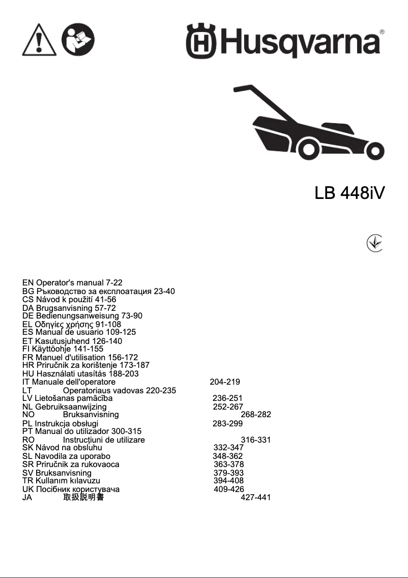 Imagen de la primera página del manual del dispositivo LB 448iV