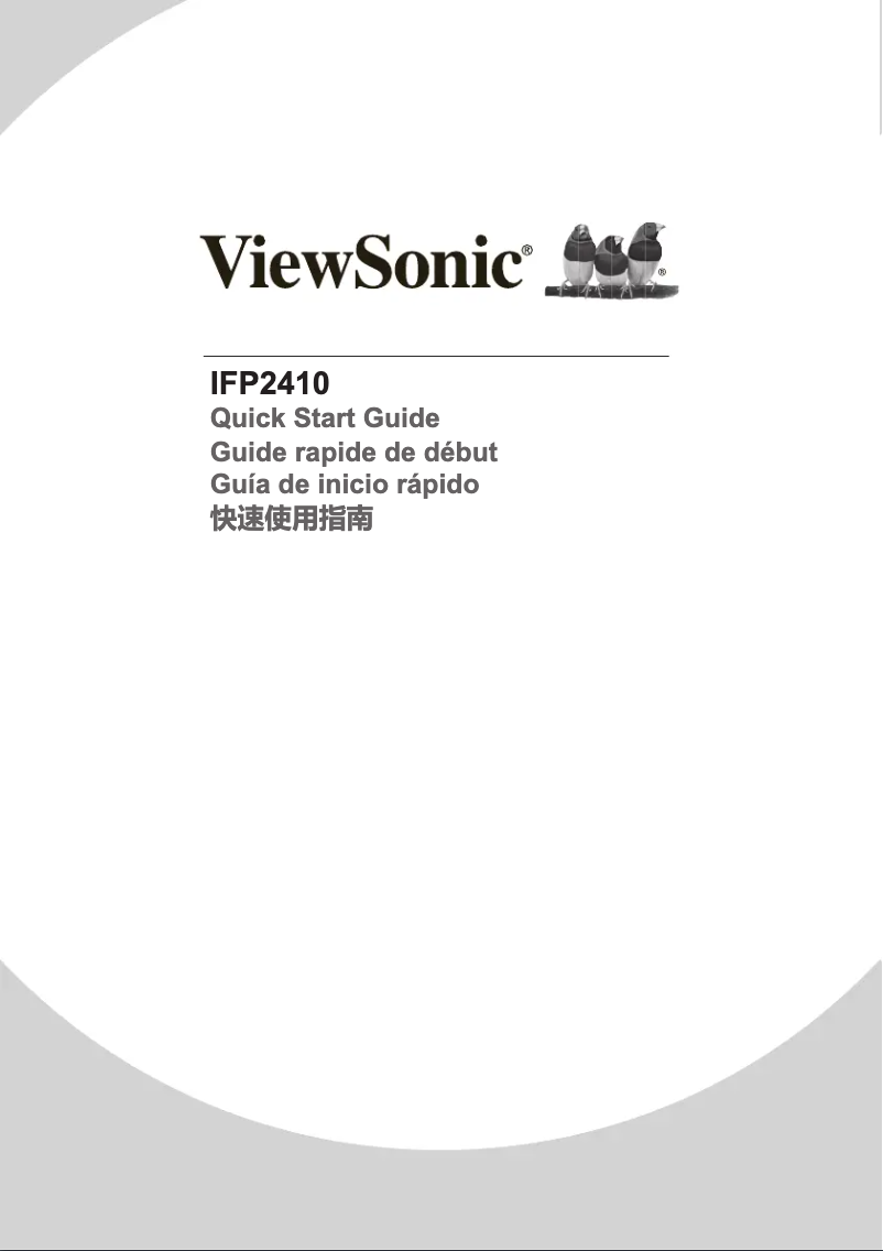 Página 1 del manual Ficha técnica Viewsonic IFP2410