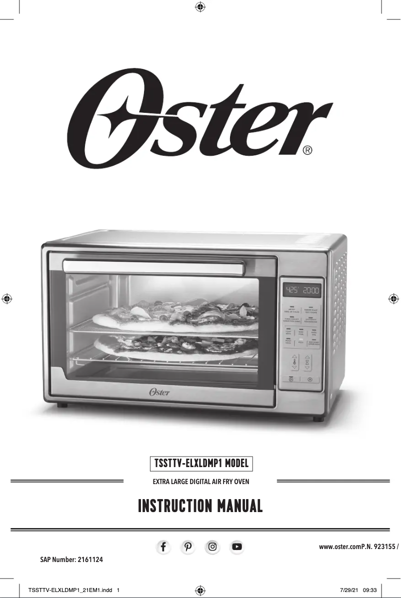 Page 1 de la notice Manuel utilisateur Oster TSSTTV-ELXLDMP1