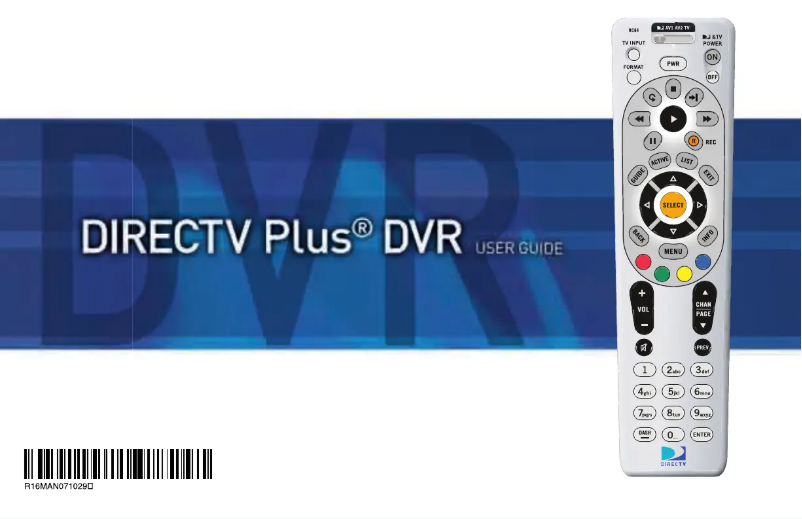 Page 1 de la notice Manuel utilisateur DirecTV R16