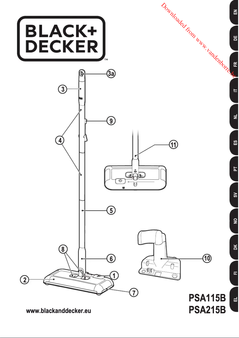 Image de la première page du manuel de l'appareil PSA215B