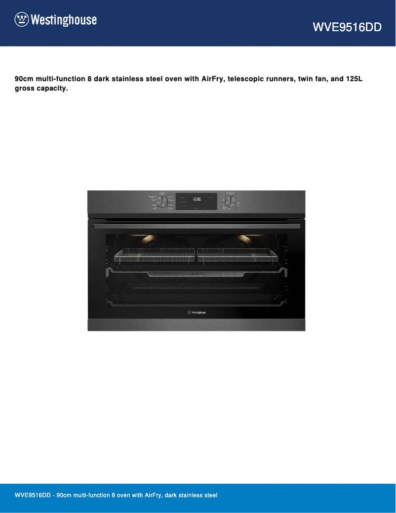 Image de la première page du manuel de l'appareil WVE9516DD