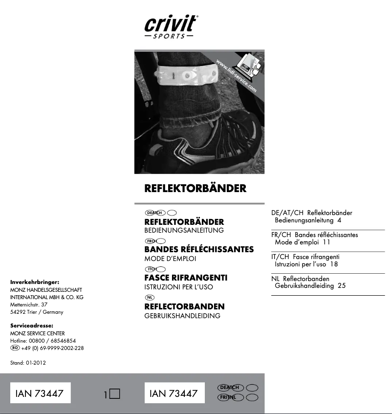 Página 1 del manual Manual de usuario Crivit IAN 73447