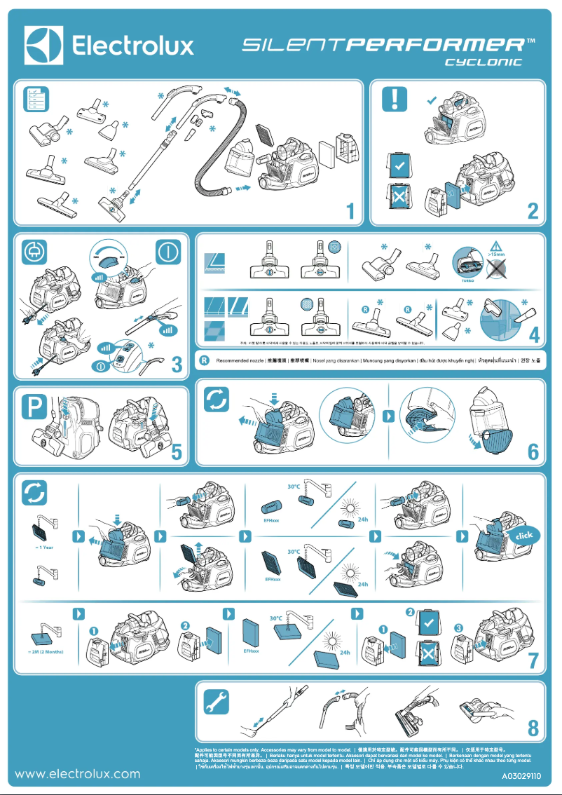 Page n°1 - Manuel utilisateur Electrolux SlientPerformer Cyclonic ZSP4303AF