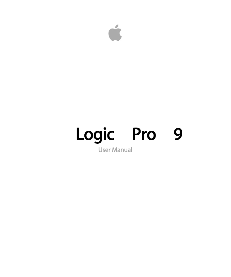 Image de la première page du manuel de l'appareil Logic Pro 9