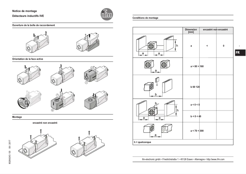 Page 1 de la notice Manuel utilisateur IFM IV5004