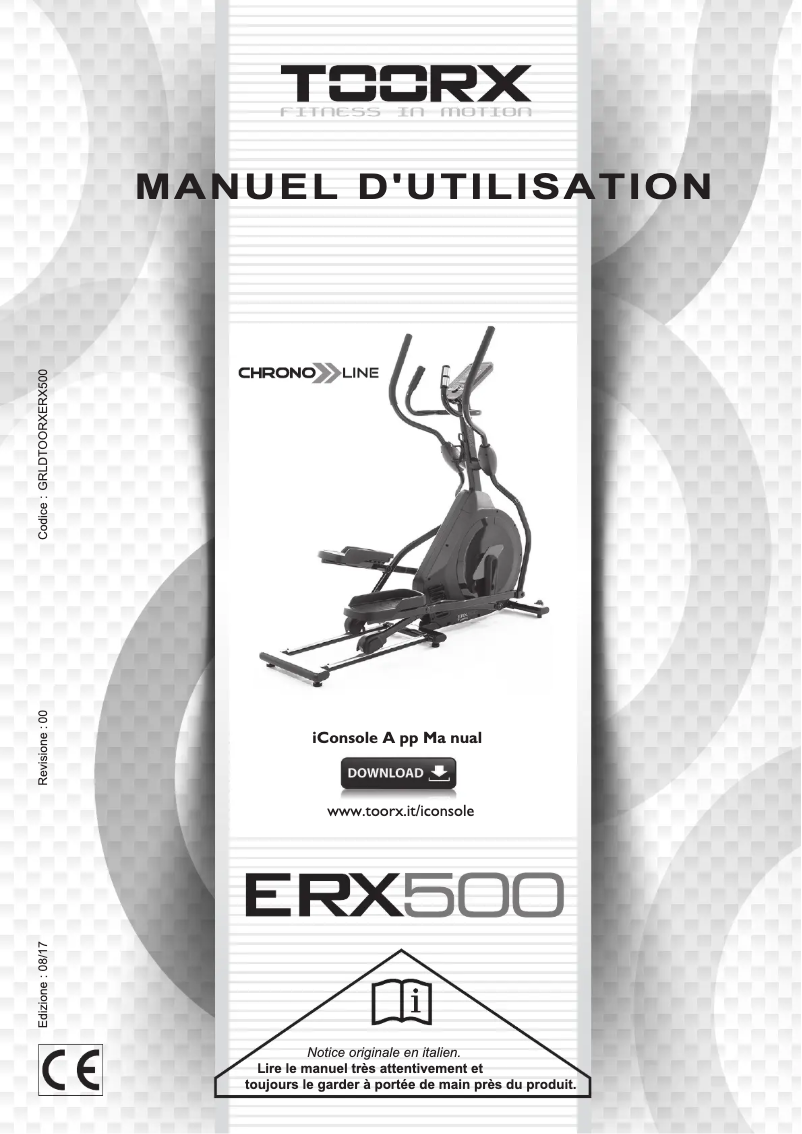 Page n°1 - Manuel utilisateur Toorx ERX-500
