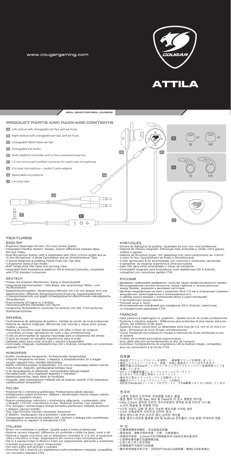 Página 1 del manual Manual de usuario Cougar Attila