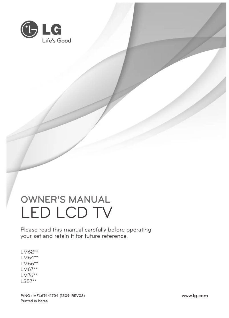 Page n°1 - Manuel utilisateur LG 55LM765S