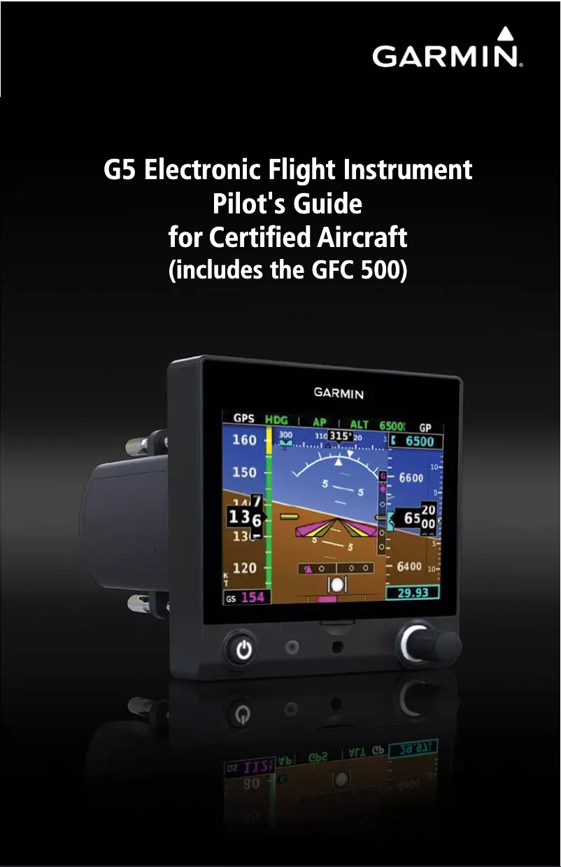 Page n°1 - Manuel utilisateur Garmin GFC 500