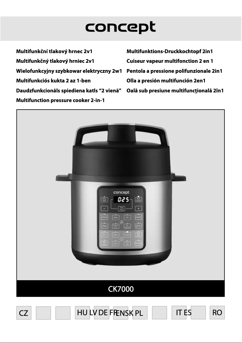 Image de la première page du manuel de l'appareil CK7000