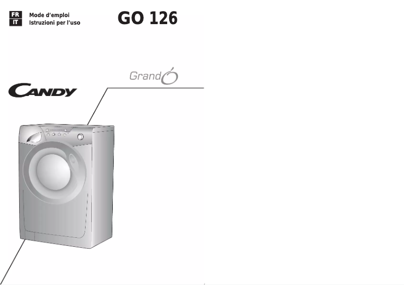 Page 1 de la notice Manuel utilisateur Candy GO 126DF/2-16S