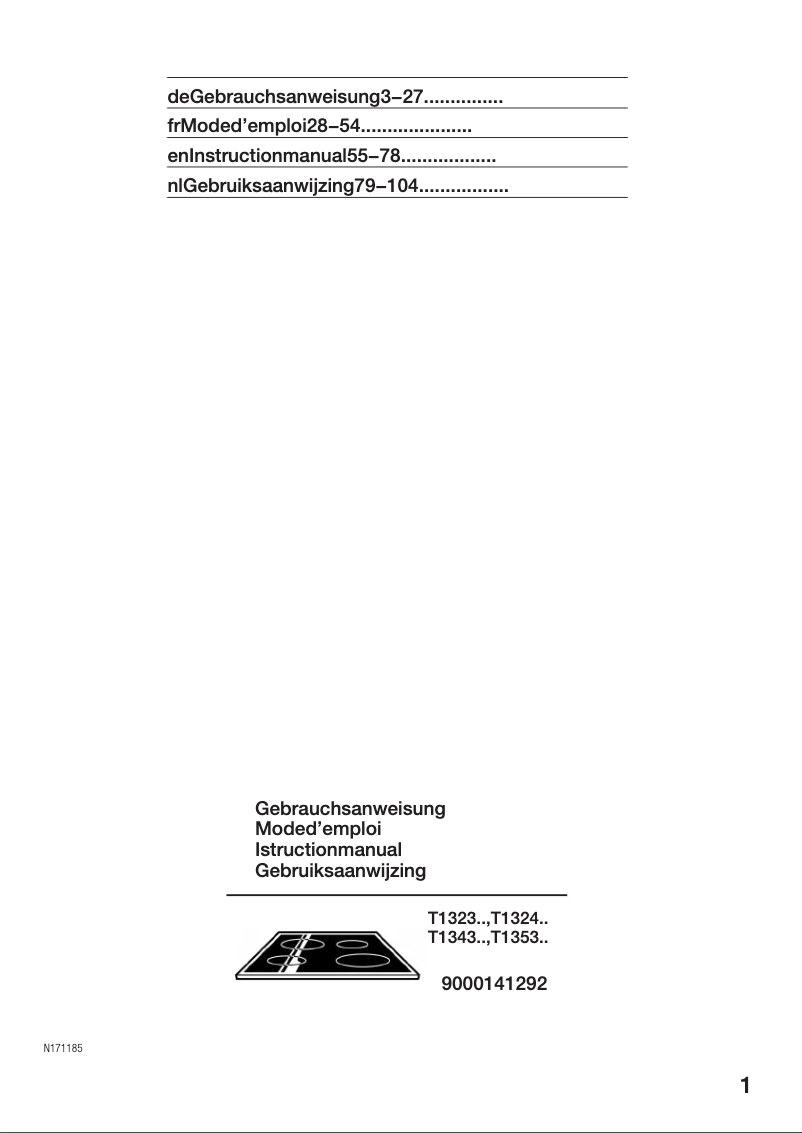 Image de la première page du manuel de l'appareil T 1323 X0