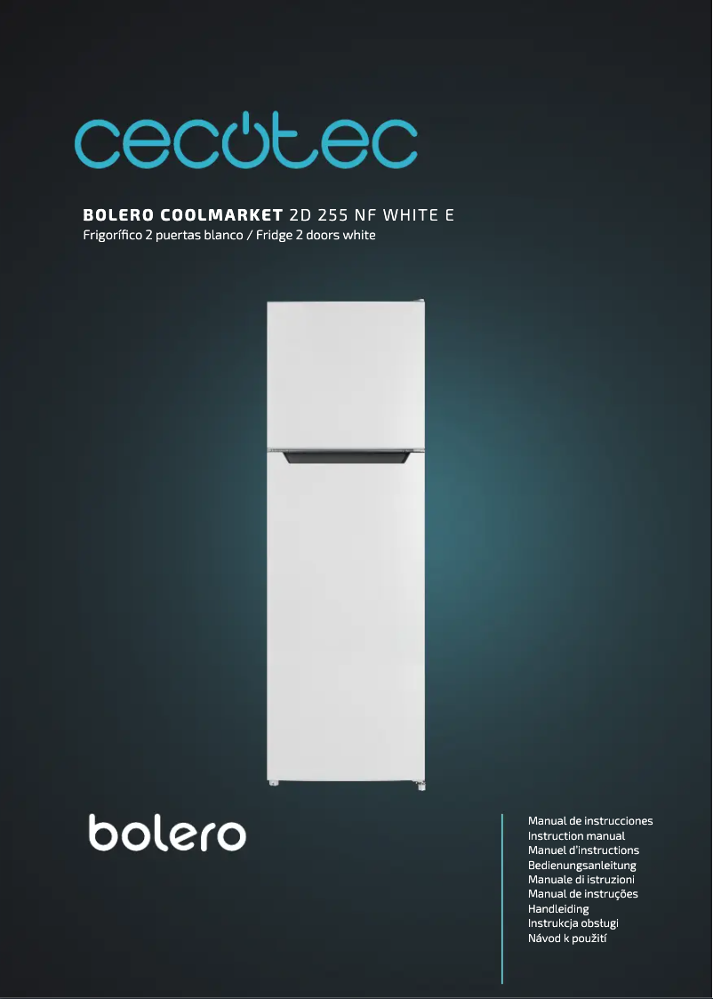 Page n°1 - Manuel utilisateur Cecotec Bolero CoolMarket 2D 255 NF