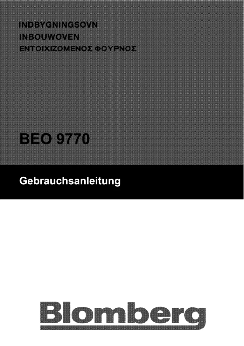 Page 1 de la notice Manuel utilisateur Blomberg BEO 9770 X