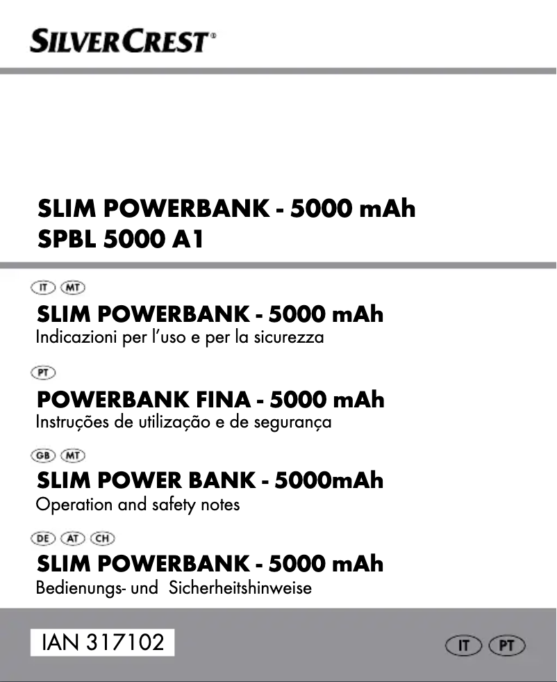 Page 1 de la notice Manuel utilisateur SilverCrest SPBL 5000 A1