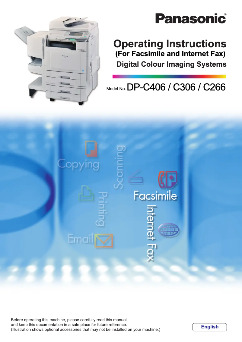 Page n°1 - Manuel utilisateur Panasonic DP-C306