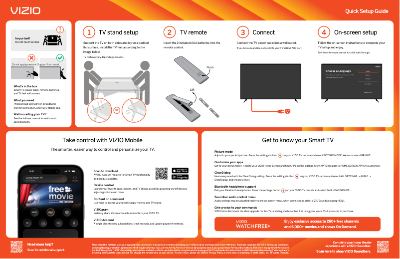 Page 1 de la notice Guide de démarrage rapide VIZIO VHD32M-0810