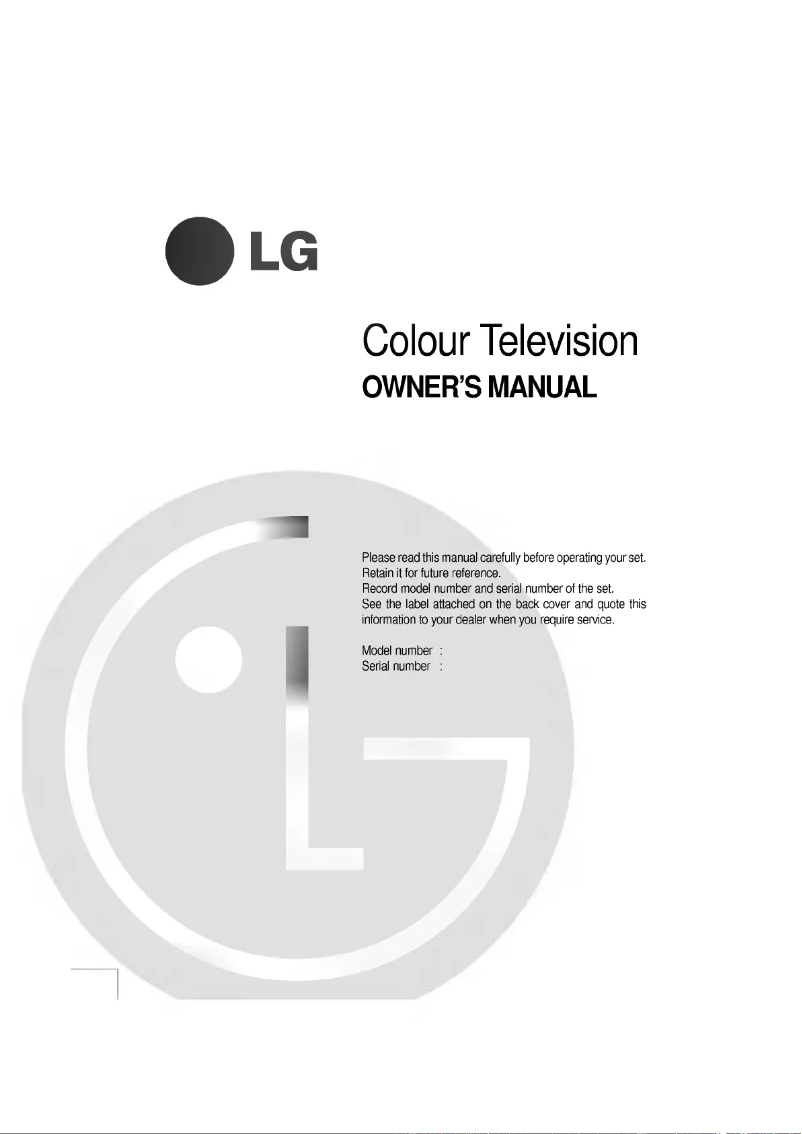 Page n°1 - Manuel utilisateur LG CT20S41KE