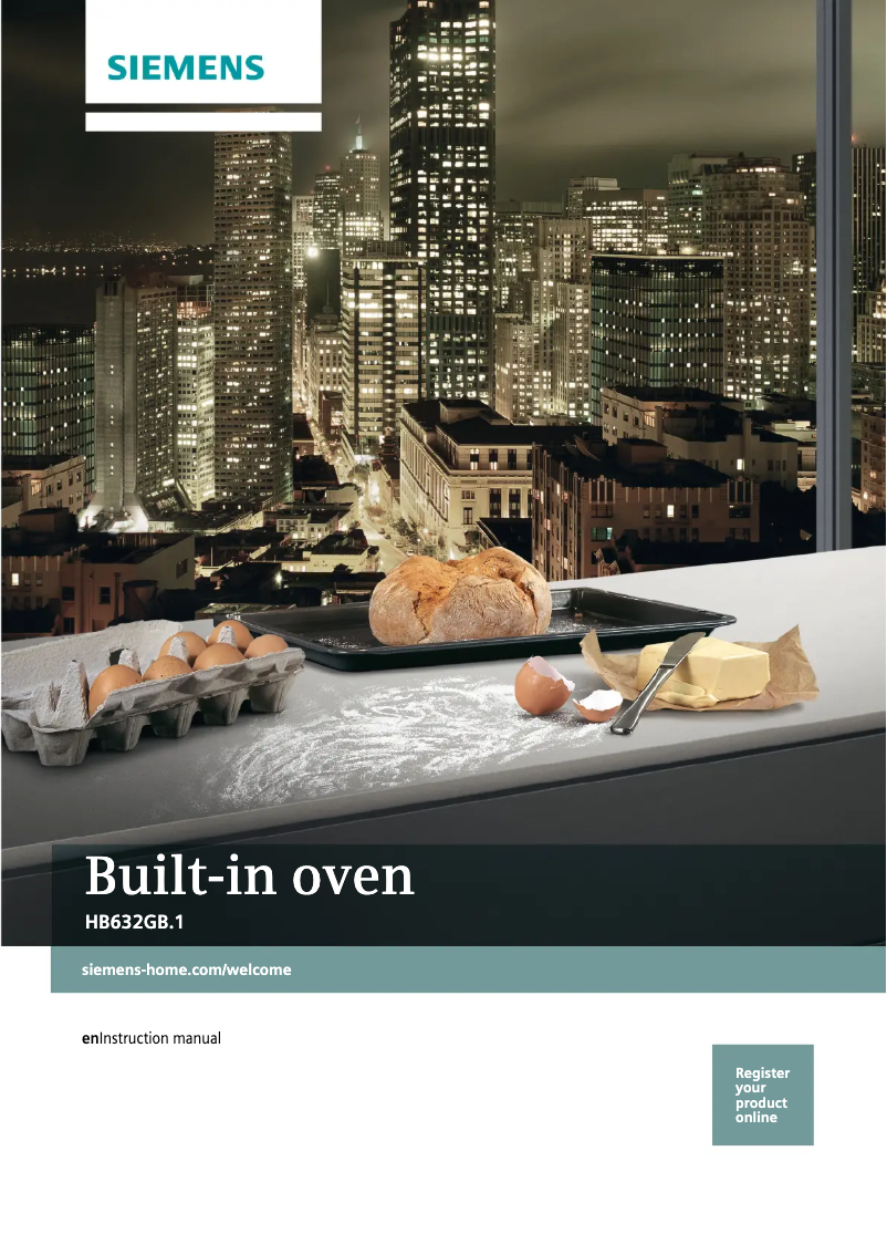 Page n°1 - Manuel d'utilisation et d'entretien Siemens HB632GBS1B