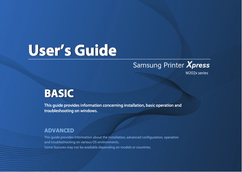 Page 1 de la notice Manuel utilisateur Samsung Xpress SL-M2024