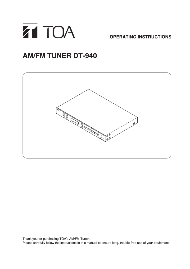 Imagen de la primera página del manual del dispositivo DT-940 UL