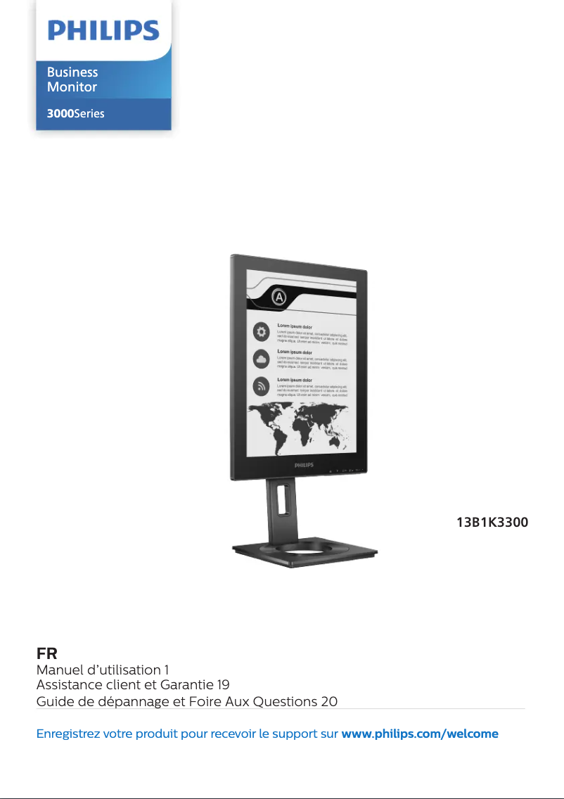 Page 1 of the manual User Manual Philips 13B1K3300
