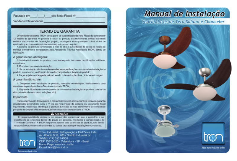 Page n°1 - Manuel utilisateur Tron Chanceler