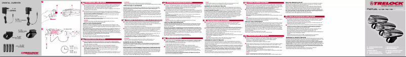Page n°1 - Manuel utilisateur Trelock LS 725