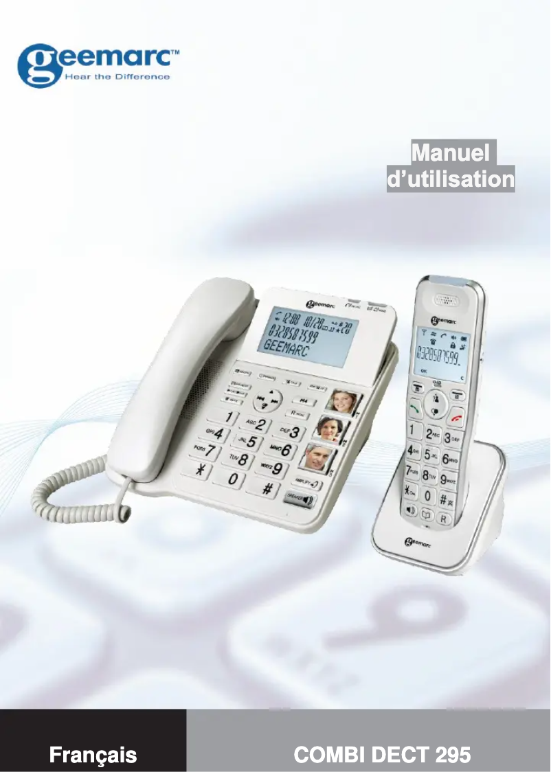 Página 1 del manual Manual de usuario Geemarc AmpliDECT Combi 295