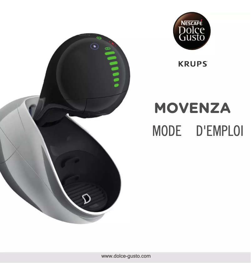 Image de la première page du manuel de l'appareil Nescafé Dolce Gusto Movenza