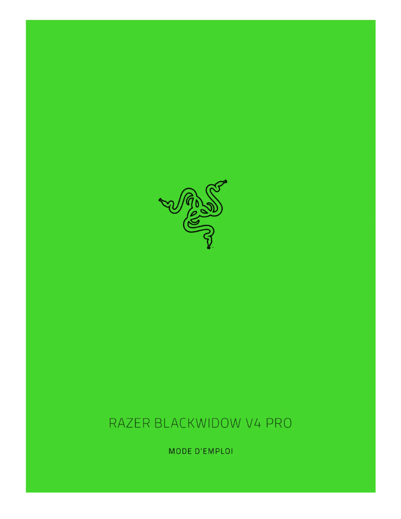 Page n°1 - Manuel utilisateur Razer BlackWidow V4 Pro