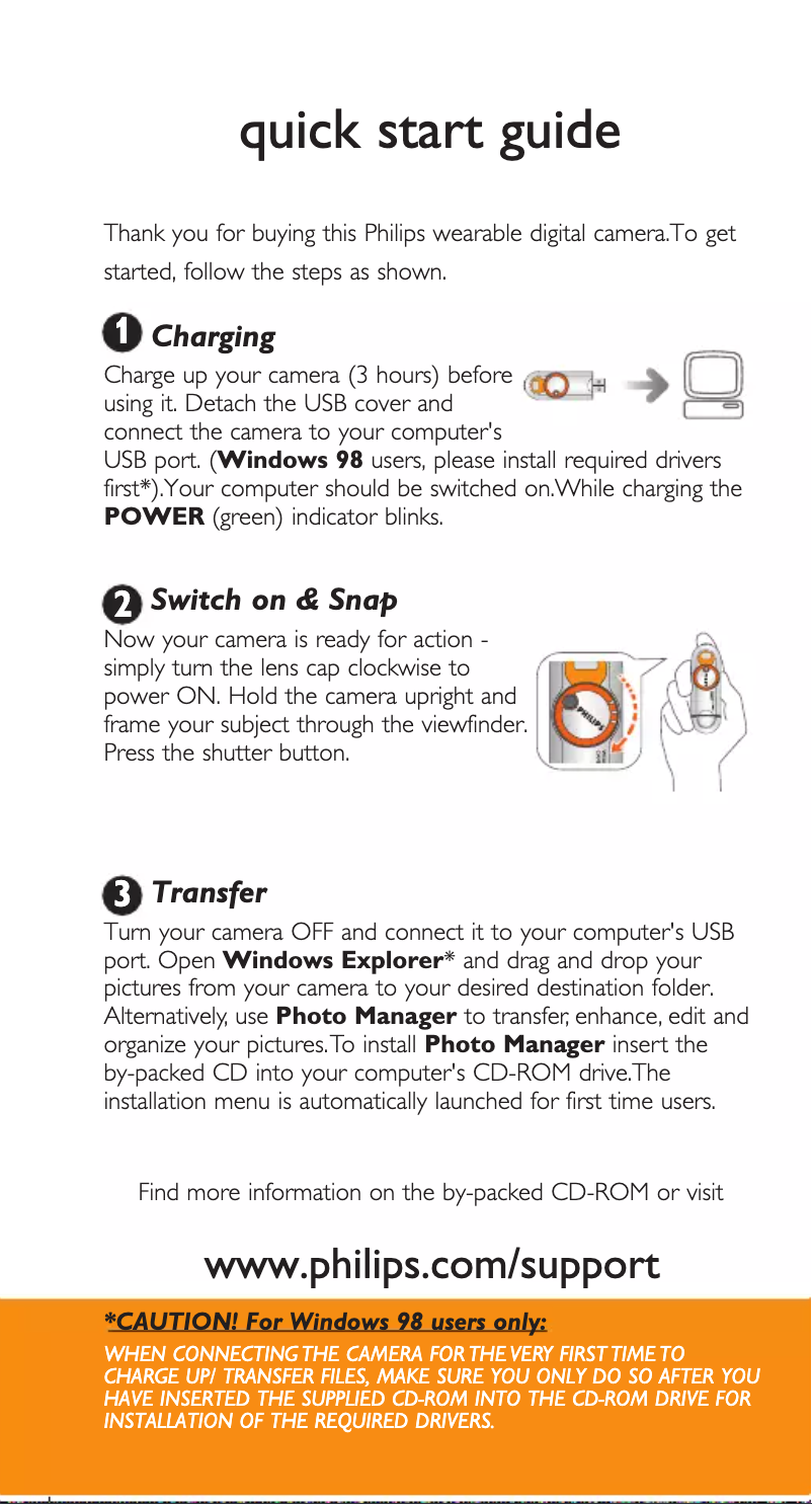 Page 1 de la notice Guide de démarrage rapide Philips KEY007