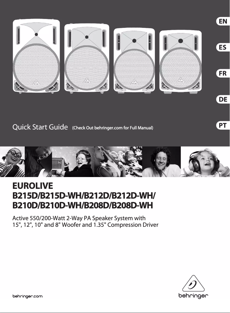 Page n°1 - Manuel utilisateur Behringer Eurolive B215D