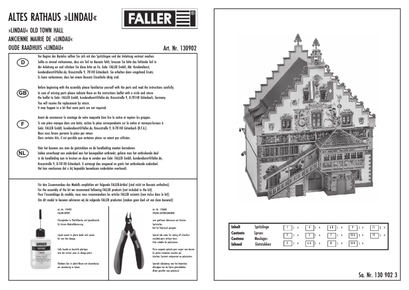 Page 1 de la notice Manuel utilisateur Faller 130902