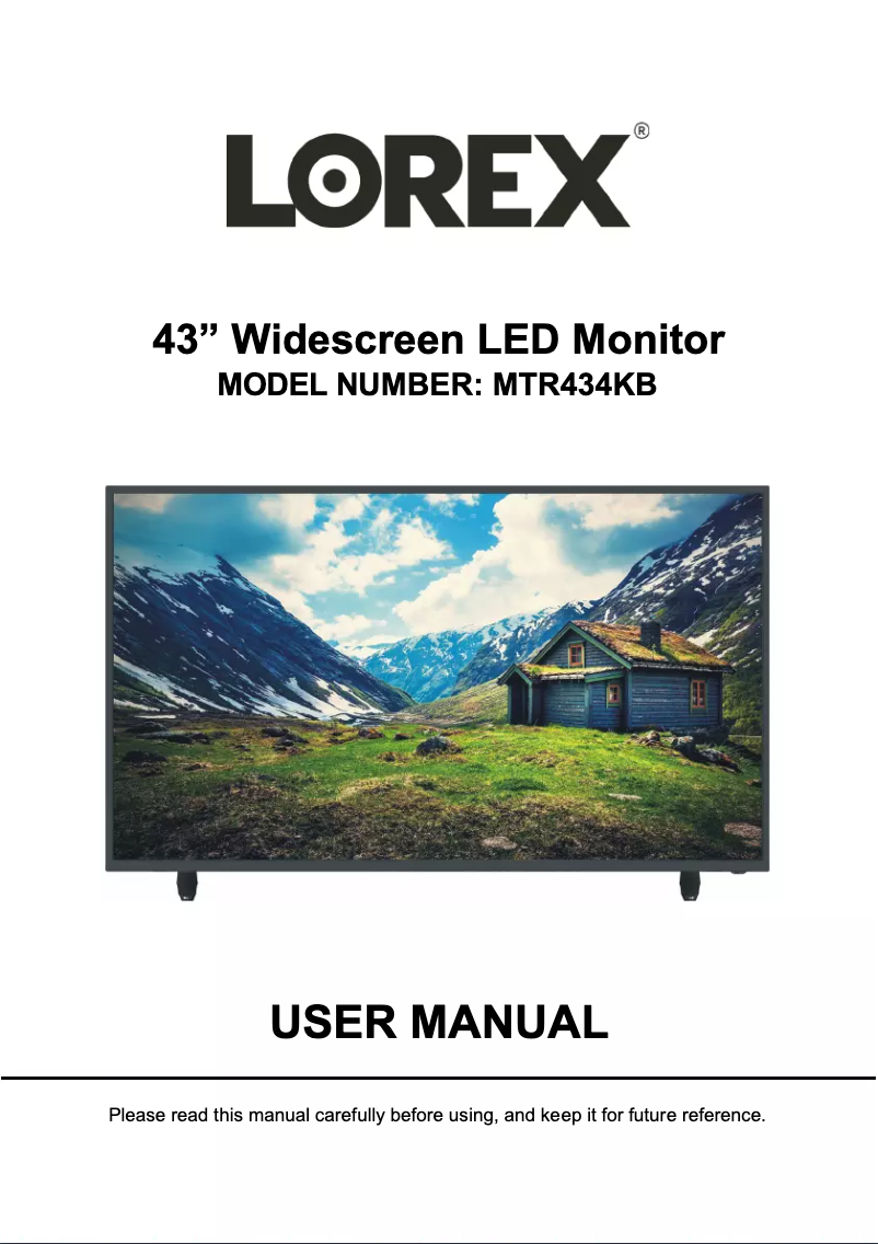 Page n°1 - Manuel utilisateur Lorex MTR434KB