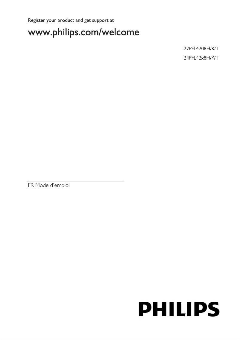 Image de la première page du manuel de l'appareil 24PFL4228T