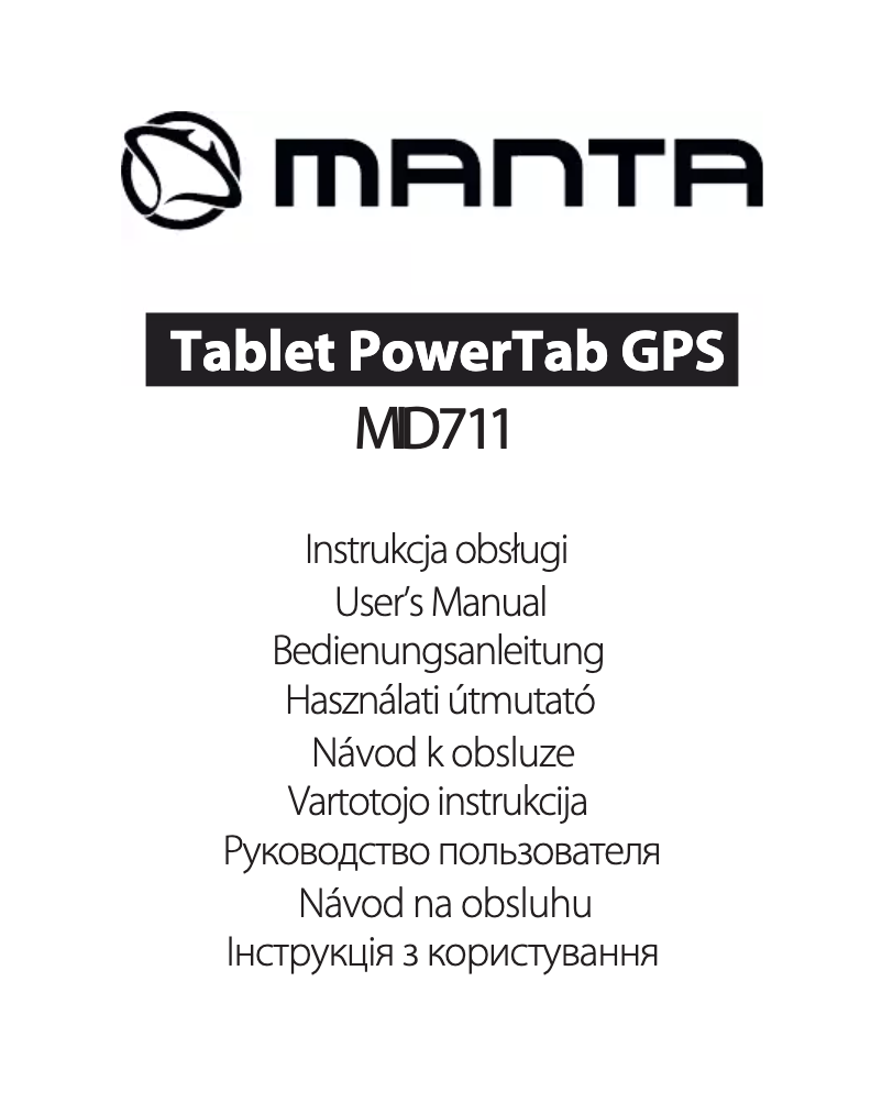 Page n°1 - Manuel utilisateur Manta PowerTab MID711