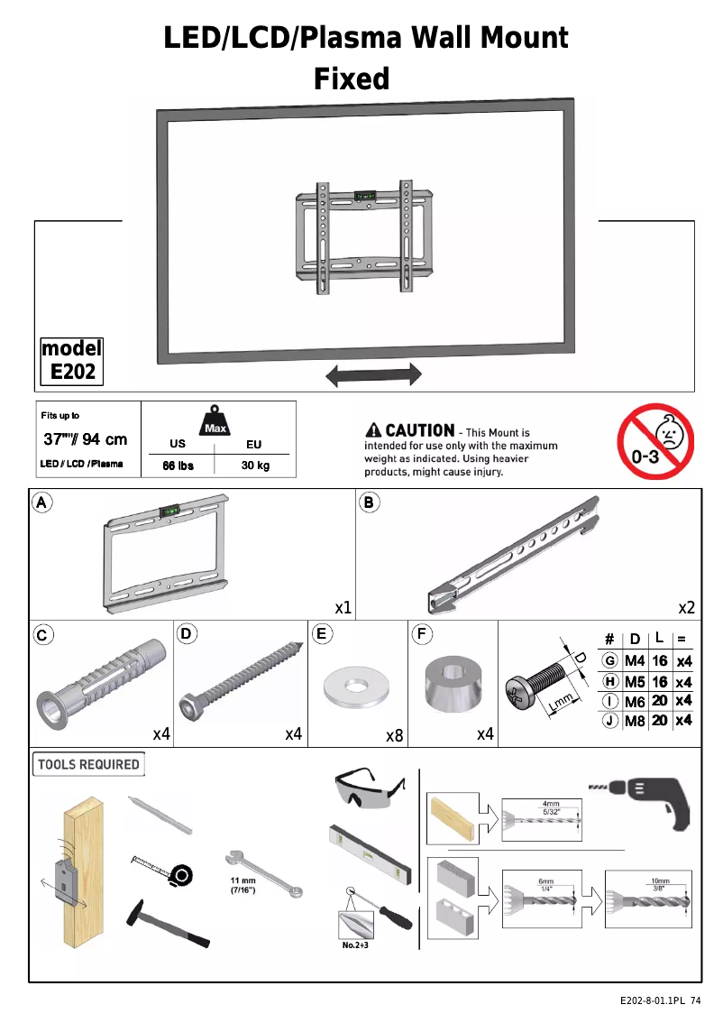Image de la première page du manuel de l'appareil E202