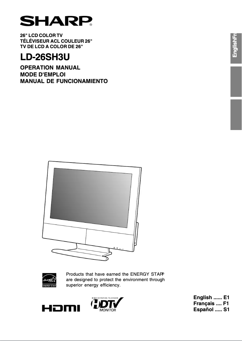 Image de la première page du manuel de l'appareil LD-26SH3U