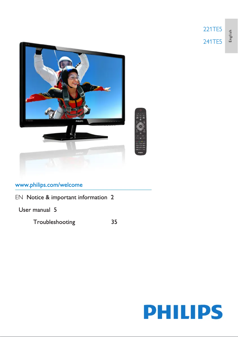 Página 1 del manual Manual de usuario Philips 221TE5