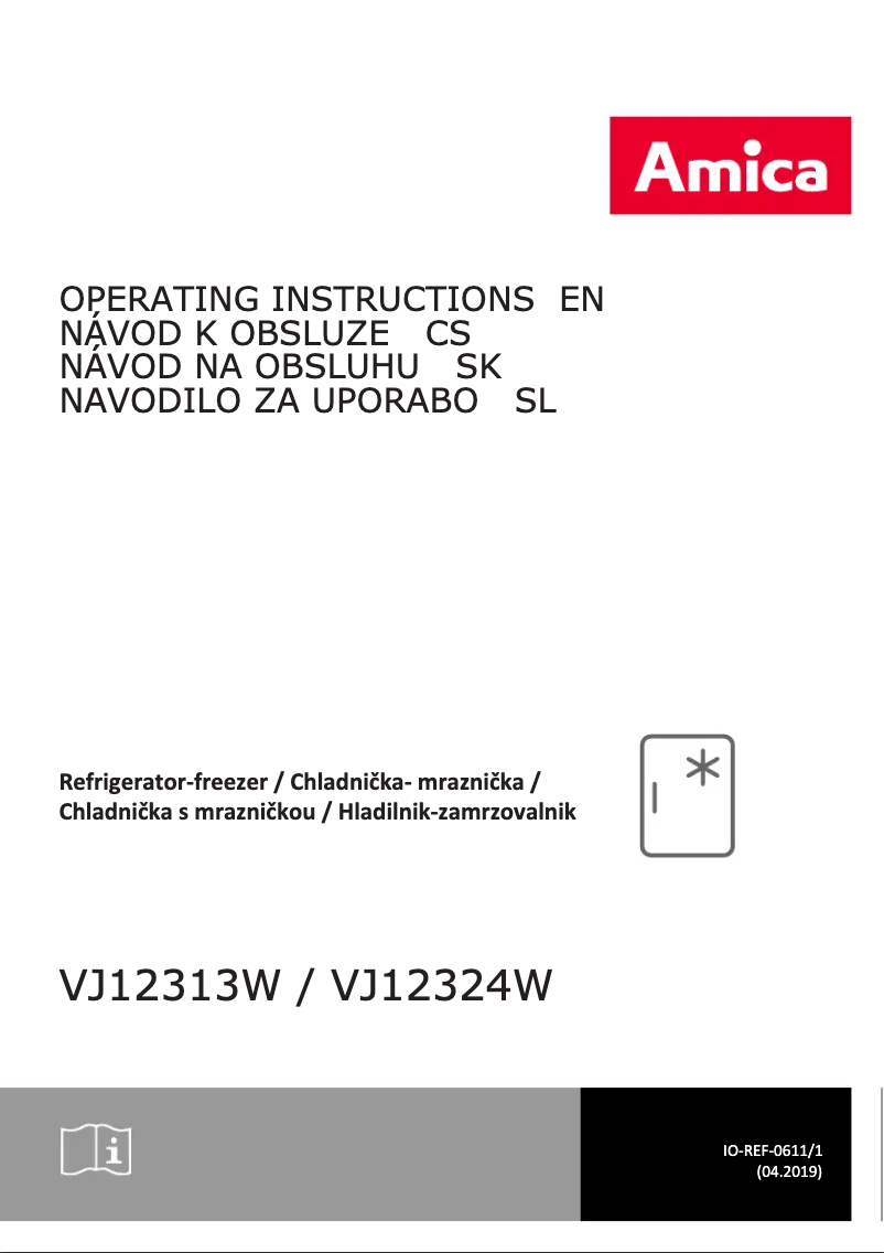 Page n°1 - Manuel utilisateur Amica VJ 12313 W