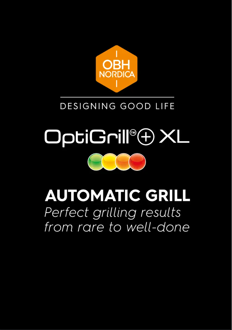 Página 1 del manual Manual de usuario OBH Nordica Optigrill+ XL UL-0316