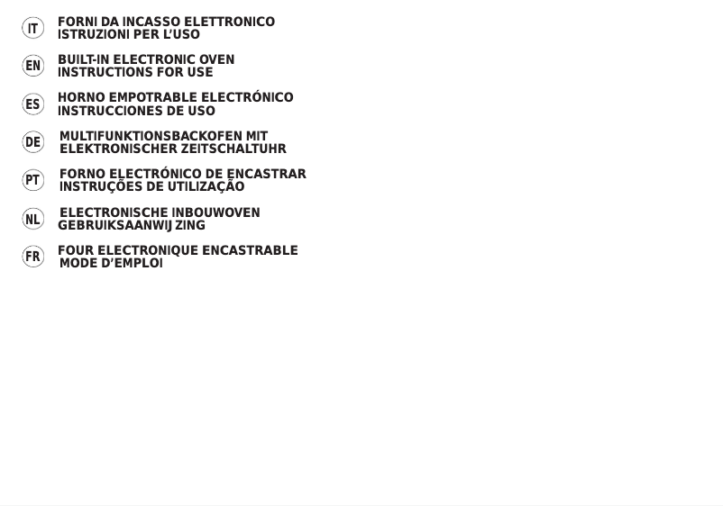 Page 1 de la notice Manuel utilisateur Candy FO FP 827 X