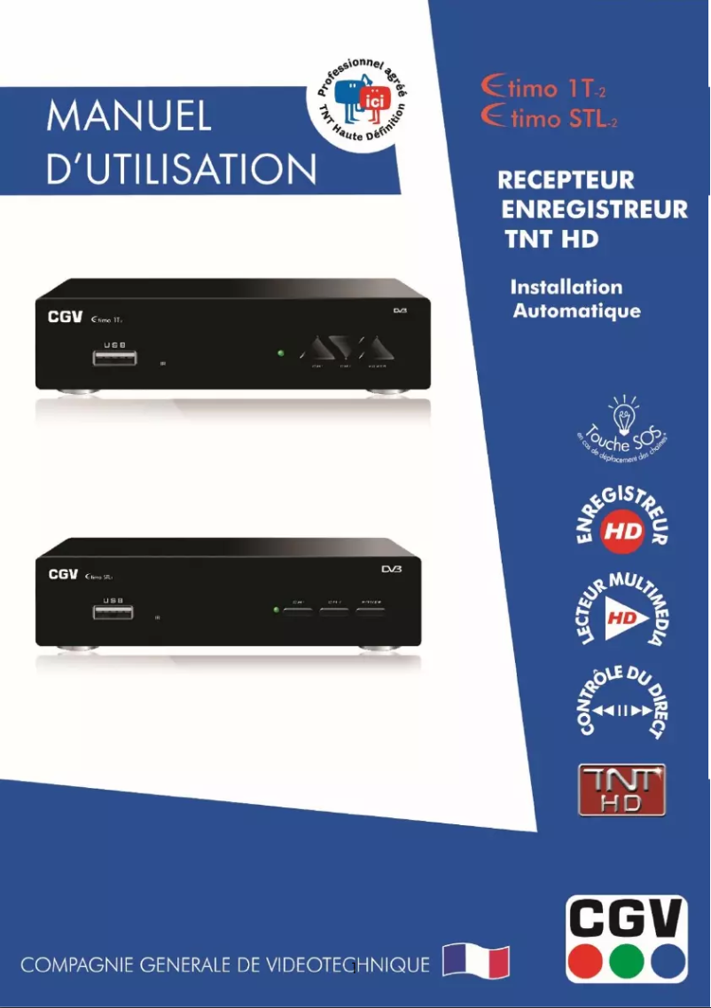 Page n°1 - Manuel utilisateur CGV Etimo STL2